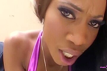 Strong White Guy Fucks And Opens This Black Girls Asshole As Wide As He Can