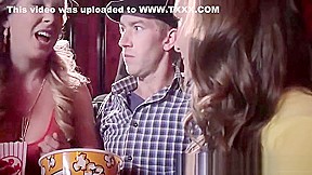 Stunning MILF with big tits sharing big stiff cock with teen 18+