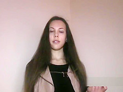 Stunning brunette fucks pov in public