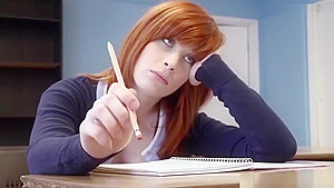 Stunning redhead teenage harlot