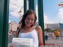 Stupid german guy meet cute student tourist teen 18+ on street