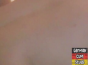 Sturdy German DILFs barebacking in trio after oralsex