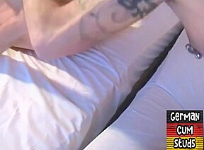 Sturdy German DILFs sucking and barebacking for cum
