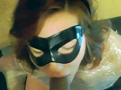 Sub Cindy saran wrapped giving a great blowjob