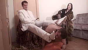 Sub Dude Gets Whipped By A Nasty Couple