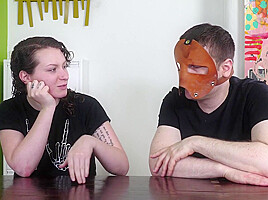 Sub teen 18+ gets fed hard cock in throatfuck session
