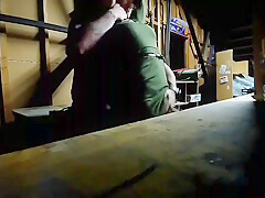 Sucks Into Woodshop - Amateur Pov Blowjob