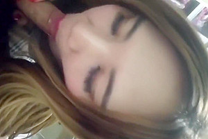 Super Pretty Ladyboy With Long Hair Is A Cocksucker
