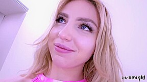 Super Sexy In Gorgeous Blonde With Long Hair Sucks Big Cock