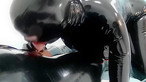 Suprise latex fuck