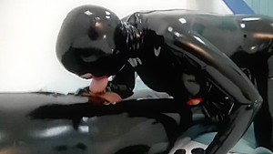 Suprise latex fuck