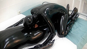 Suprise latex fuck