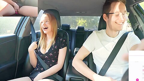 Surprise Verlonis For Justin Lush Control Inside Her Pussy While Driving Car In Public
