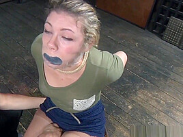 Suspended Slave Tormented By Maledom