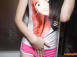 Sweet Ladyboy Wawa Gives Blow And Ass Fucked