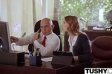 TUSHY Submissive secretary punished and sodomised