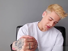 Tattoo gay anal sex with cumshot