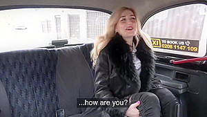 Tattooed butt blonde fucks in fake taxi
