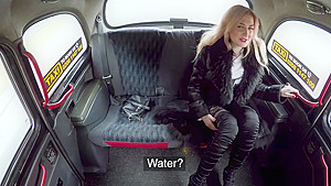 Tattooed butt blonde fucks in fake taxi