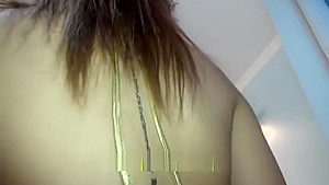 Teasing hairy asian young gal