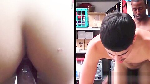 Teenage thief receives interracial condomless banging by hung officer