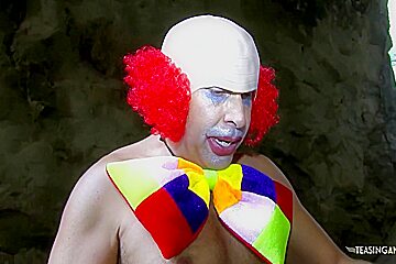 The Clown Is Funny But He Knows How To Drill The Brunettes