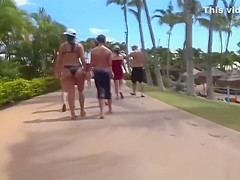 Thick Latina Booty Bikini Close-Up