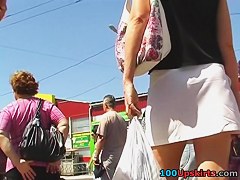 This Babe nearly noticed my upskirt