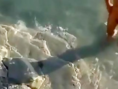 Three Mature Ukrainians Fuckin` and Suckin` on the Beach