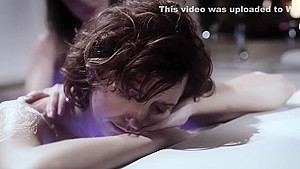 Three hot small tits MILFs in pasion lesbian action