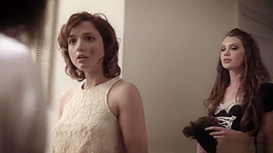 Three hot small tits MILFs in pasion lesbian action