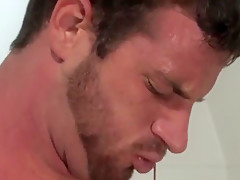 Throated twink takes cum