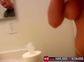 Titty fucking POV babe sucks dick