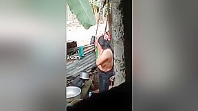 Today Exclusive- Boudi Outdoor Bathing Record In