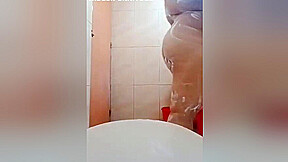 Today Exclusive- Sexy Desi Girl Record Her Bathing Clip For Lover