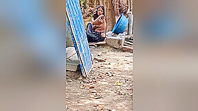 Today Exclusive-village Bhabhi Outdoor Bathing 3