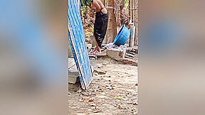 Today Exclusive-village Bhabhi Outdoor Bathing 3