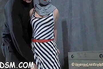 Tough Girl Is Gagged Up And Caned Zealously