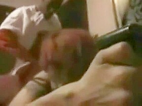 Trashy white bitch gets BBC anal stretching