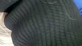 Trio bondage in turtleneck sweaters