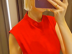 Try On Haul Transparent Clothes, Completely See-through Try On Haul At The Mall Public Fetish 5 Min