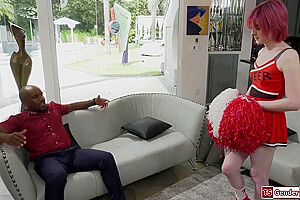 Ts Cheerleader Barebacked With Ella Hollywood And Holly Wood