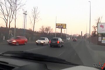 Two Dark Haired Hottie Picking Up Dude On The Streets To Fuck With 34 Min