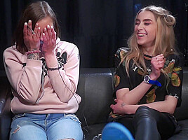 Two Friends Step mommies Are Smoking, Talking And Kissing For The First Time