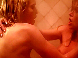 Two Horny Lesbians Caught Fucking In The Shower