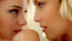 Two Voluptuous Blonde Vixens in Lesbian Porn
