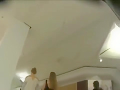 Two blondes public upskirts
