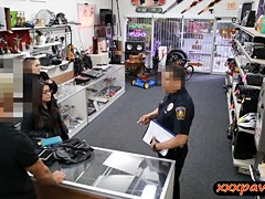 Two girls try to steal at the pawnshop and get pounded
