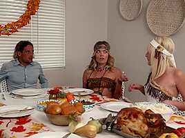 Tyler Nixon, Jessie Saint And Katie Kush - Group Sex After Dinner Ended With Orgasm And Moans