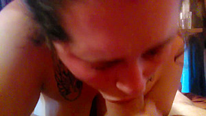 Ugly Fat slut sucks big dick until he cums 